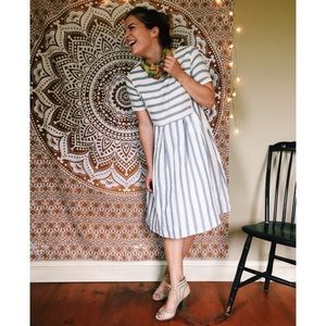 COPY - Chambray Stripe Dress with pockets